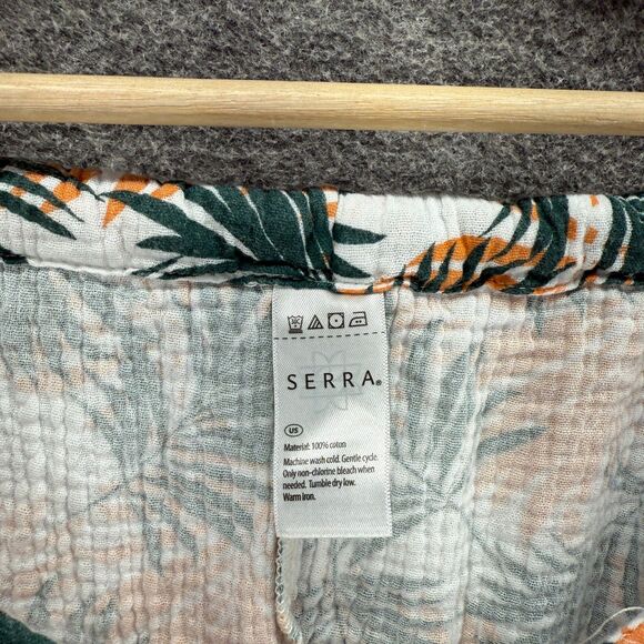 Serra Dress Women M Medium White Floral Shift Midi V-Neck Sleeveless Cotton - Picture 3 of 5